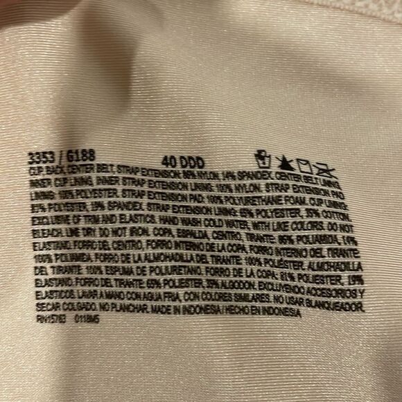 BALI LIFT Womens Bra 40Dd style 3353 Nude Underwire Back Closure - Picture 8 of 8